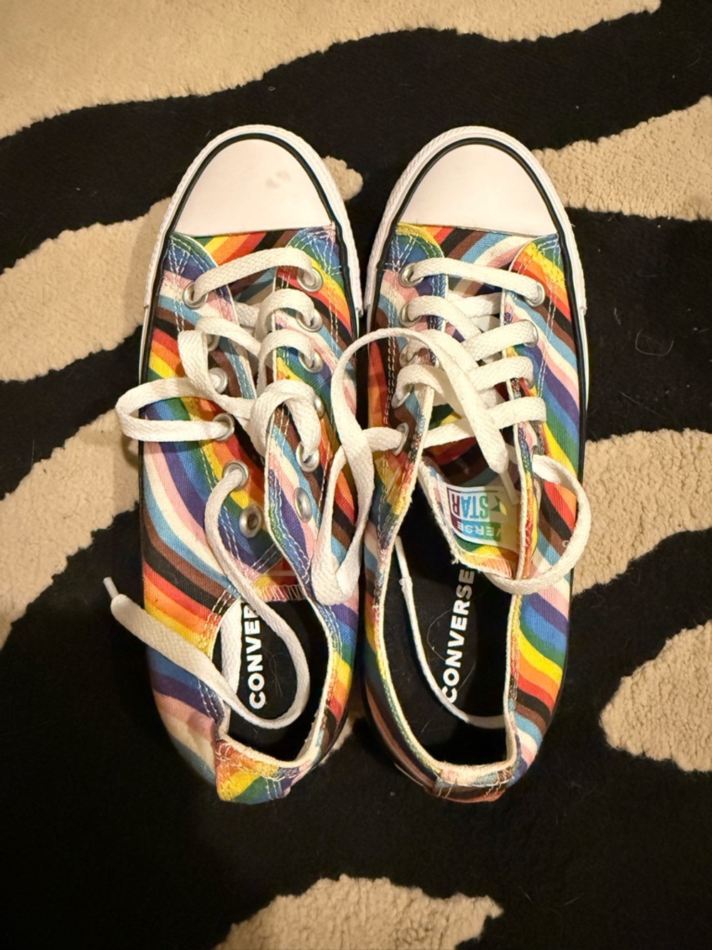 Converse Kids Rainbow Stripe Low-Top Sneakers - Multi